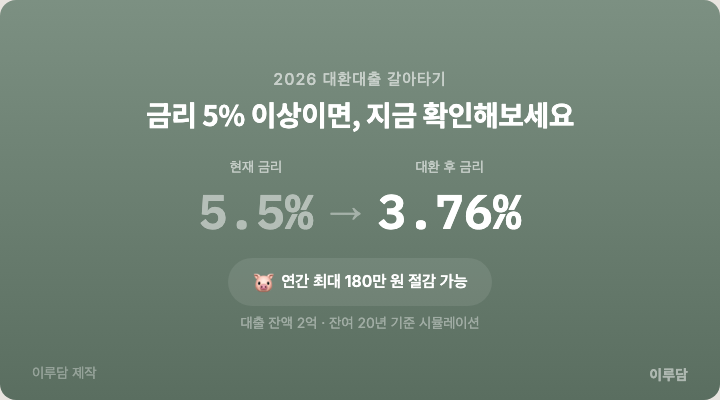 대환대출 갈아타기